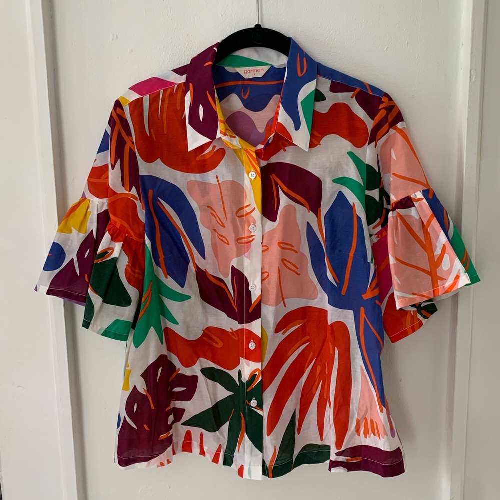 Gorman floral and leaf print blouse